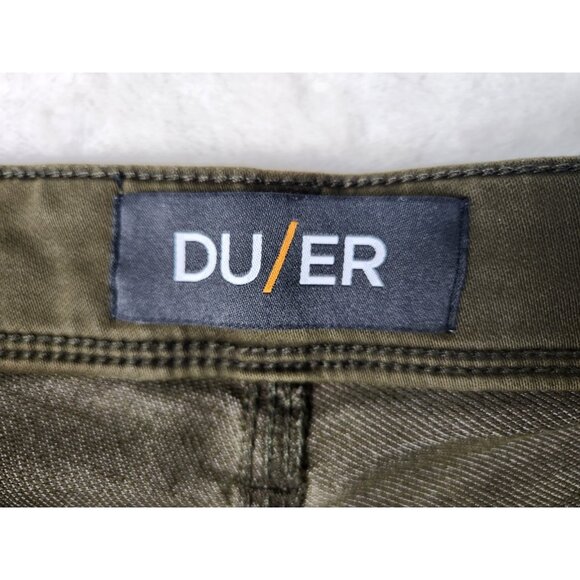 DU/ER Pants Men 31x32 Brown/Green N2X Slim Fit Tapered Stretch Chino Nature DUER - Picture 6 of 16